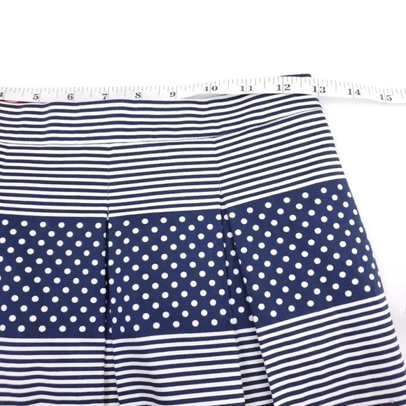 Boden Stripe/ Polka Dot Navy Lola Flared Skirt 2P - Picture 5 of 7